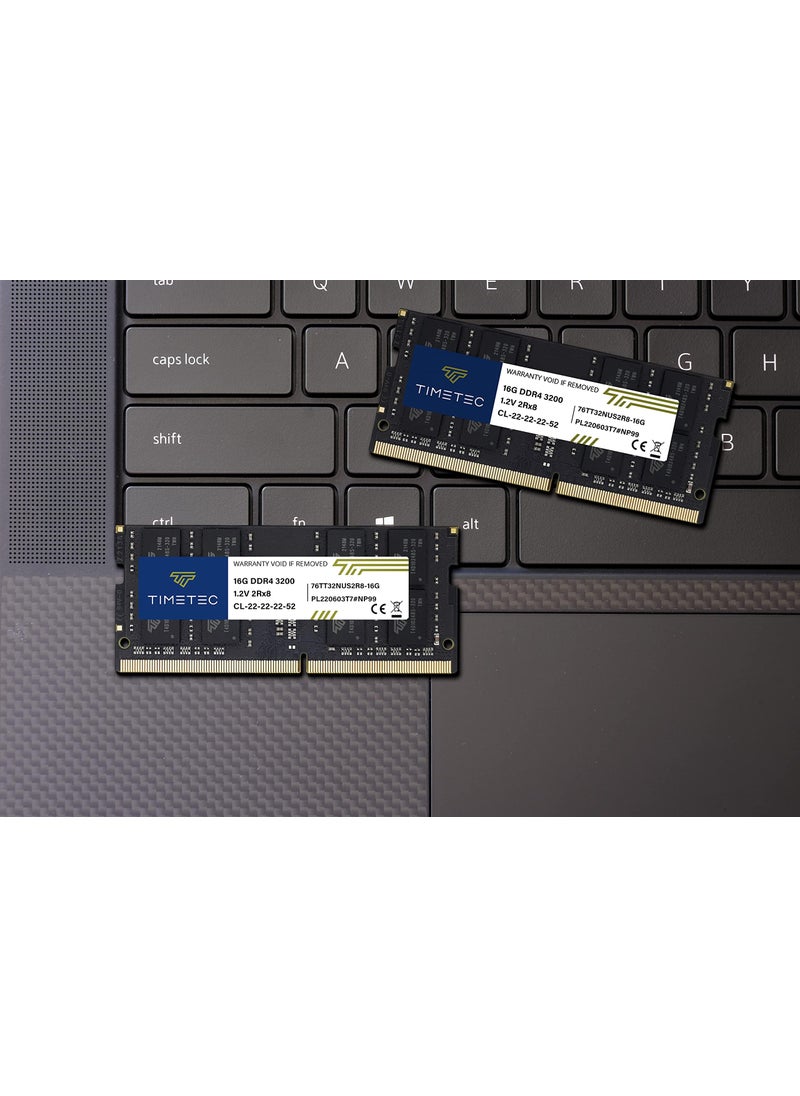 Timetec Timetec 32GB KIT(2x16GB) DDR4 3200MHz (or 2933MHz or 2666MHz) PC4-25600 Non-ECC Unbuffered 1.2V CL22 2Rx8 Dual Rank 260 Pin SODIMM Laptop Notebook PC Computer Memory RAM Module Upgrade  - Image 4