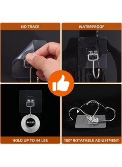 MITOYO 10 PCS Wall Hooks - Self Adhesive Hook - Without Nails Drill Free Strong Sticky Hook - Hanging Heavy Duty - for Home, Bathroom, Kitchen, Office  - Image 4