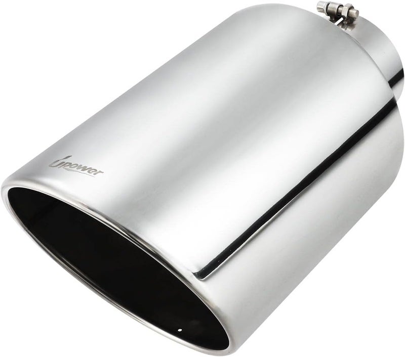 U-Power 5" Inlet 10" Outlet Exhaust Tip 5 to 10 Inch 18" Long Diesel Exhaust Tailpipe Tip Stainless Steel Rolled Edge Bolt-On Diesel Pipe Universal For Car Truck - Image 1
