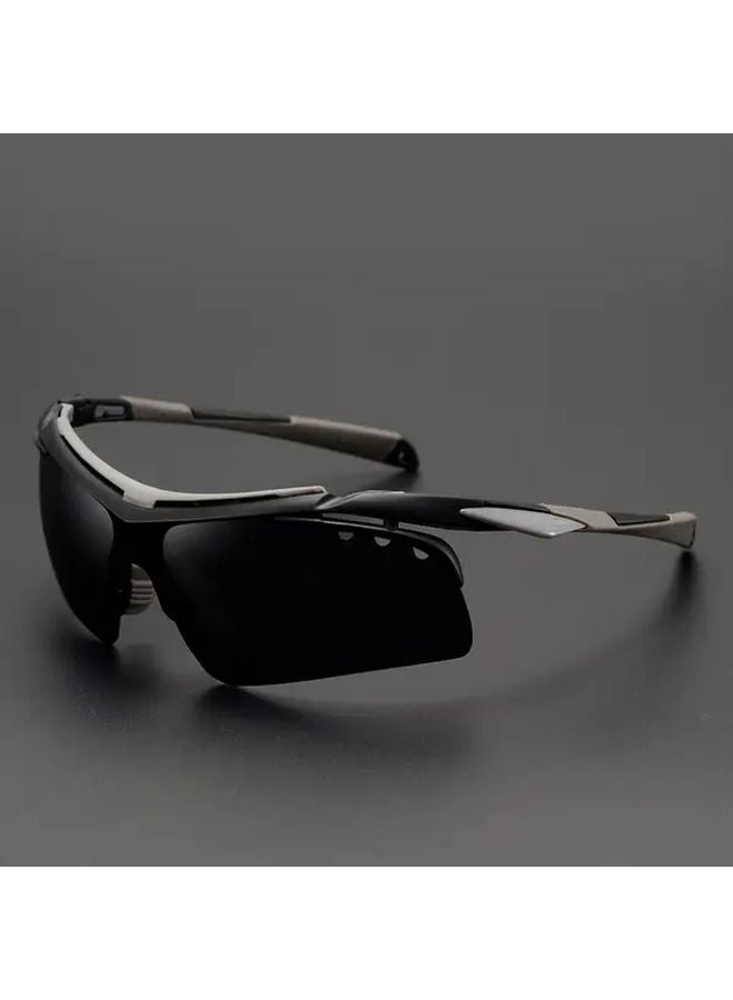 Unisex Black Gray Frame Gray Lens Non Prescription Athletic Eyewear Lightweight Durable - Image 5