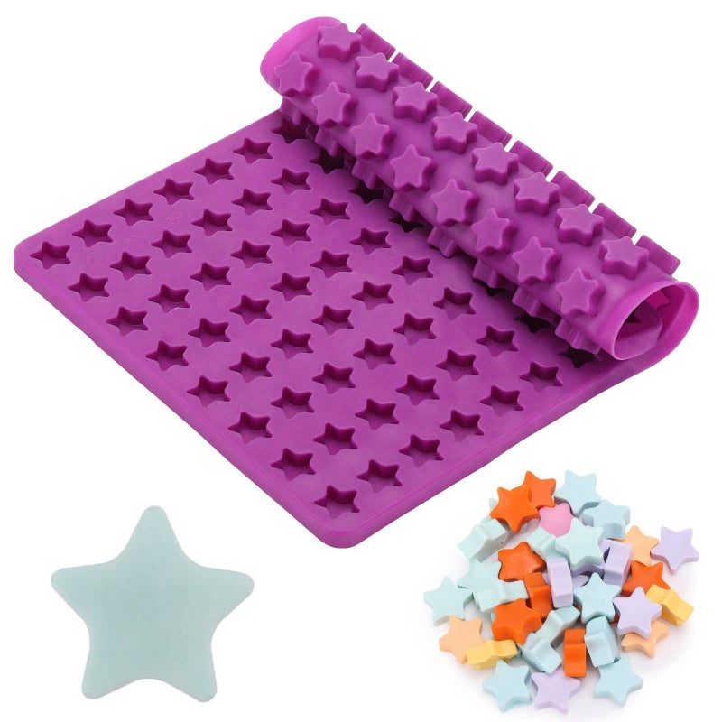 BTYMS 112 Cavity Mini Star Silicone Molds Fun Shaped Chocolate Molds for Homemade Dog Training Treats, Gummies, Candy, Chocolate Chips,Biscuits - Image 1