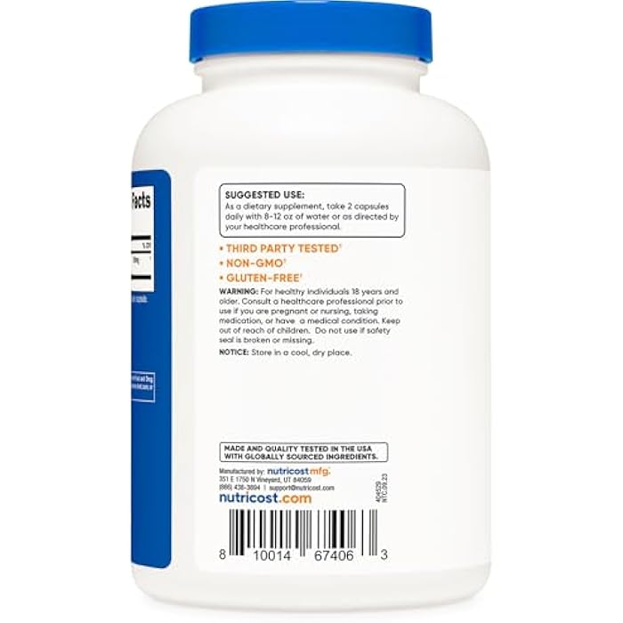 Nutricost Chamomile 750mg, 240 Vegetarian Capsules, 120 Servings - Non-GMO, Gluten Free - Image 4