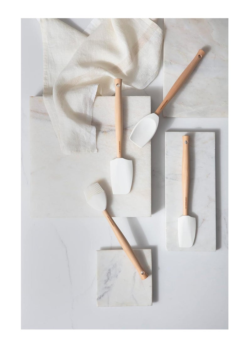 Le Creuset Le Creuset Silicone Craft Series Basting Brush, 10 1/2" x 2 1/8", White  - Image 2