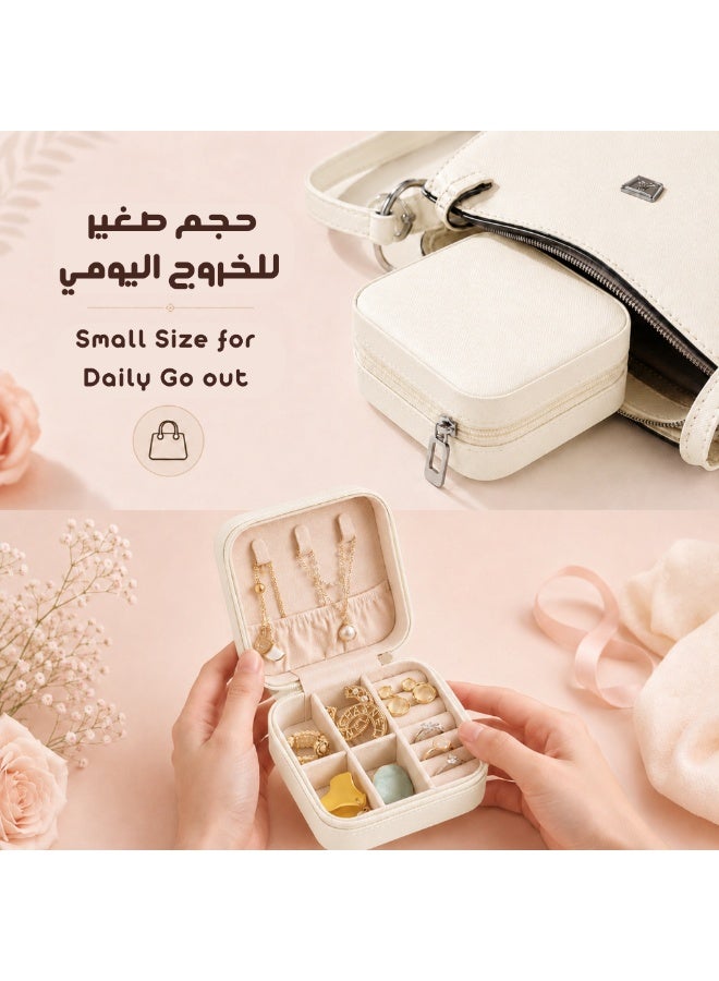 بكسل التغليف مجموعة 4 قطعة صندوق مجوهرات صغيرة وأنيقة بحجم عملي من بكسل التغليف، منظم خواتم، قلادة، قرط، عقد، سوار، تخزين مجوهرات صغير محمول للنساء - Image 5