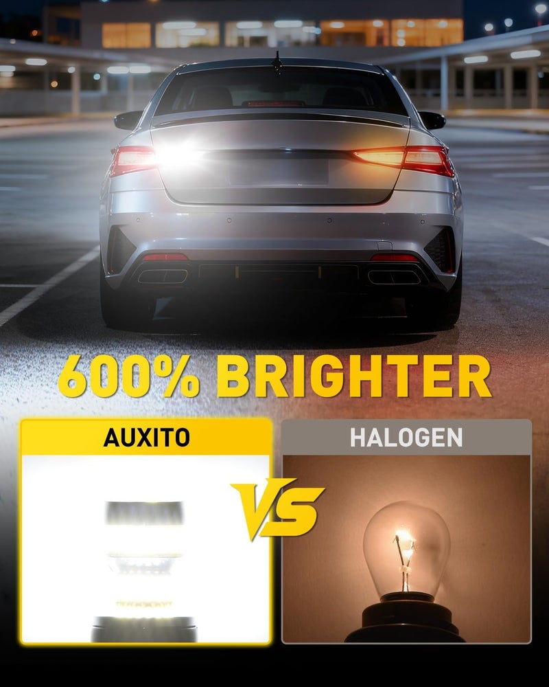 أوكسيتو مصباح أوكسيتو 1156 LED أبيض فائق السطوع 7506 1141 1003 BA15S P21W بديل ضوء LED مع عاكس للإضاءة الخلفية والرجوع والفرامل وضوء النهار وإشارات الانعطاف والوقوف، عبوة من 2 - Image 4