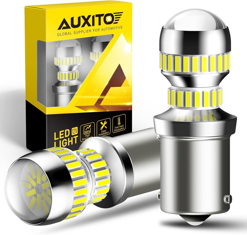 أوكسيتو مصباح أوكسيتو 1156 LED أبيض فائق السطوع 7506 1141 1003 BA15S P21W بديل ضوء LED مع عاكس للإضاءة الخلفية والرجوع والفرامل وضوء النهار وإشارات الانعطاف والوقوف، عبوة من 2 - Image 1