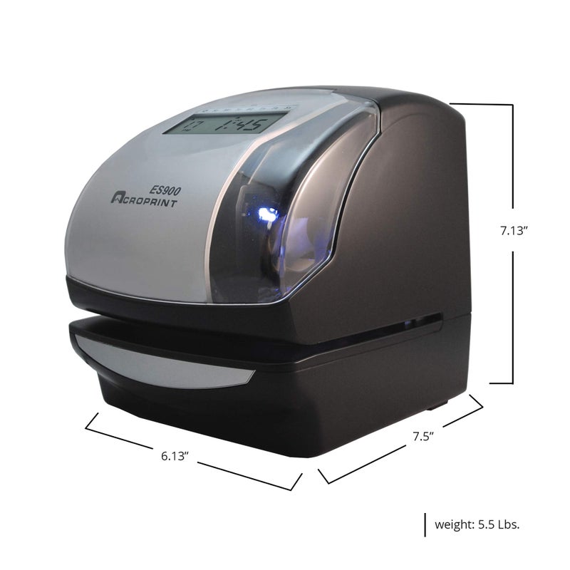 Acroprint ES900 Electronic Payroll Recorder/Time Stamp/Numbering Machine - Image 2