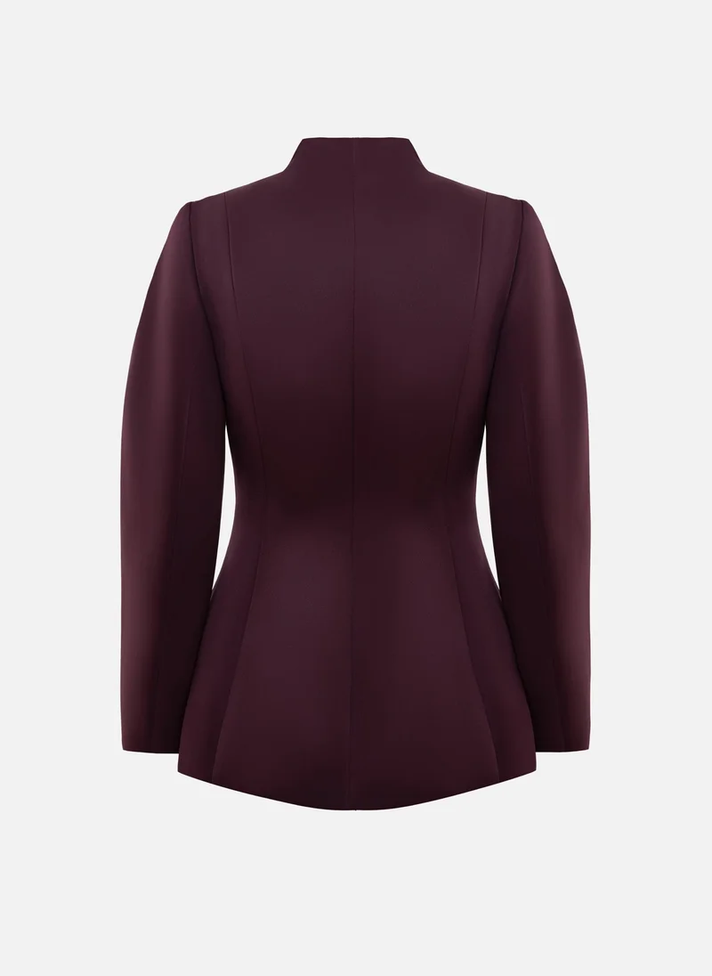 Lichi  Fitted jacket with puff sleeves and gold buttons for Women | Best Price UAE