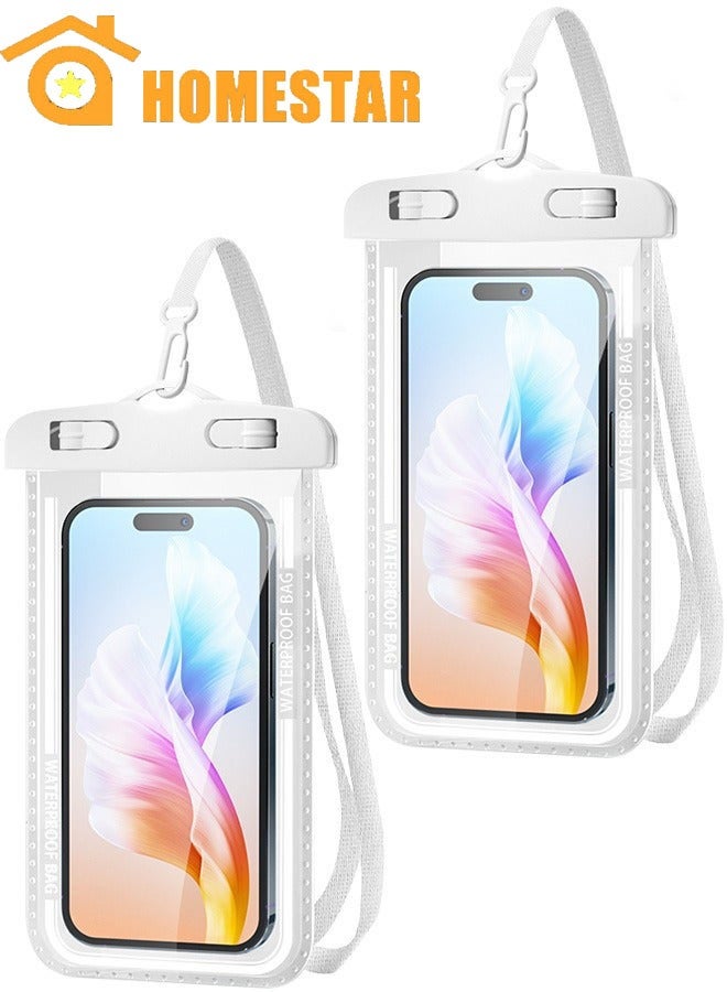 HOMESTAR 2- Pack Waterproof Phone Pouch for Swimming and Diving, Clear Dry Bag with Secure Closure, Perfect for Effectively Protecting Your Smartphone from Water, Damage, During Outdoor Activities - Image 1