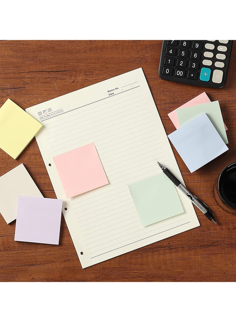 فوميمو ورق ملاحظات لاصق، 6 قطع، 3 بوصة × 3 بوصة، إجمالي 600 ورقة، ملاحظات لاصقة بألوان موراندي، لوازم مكتبية أساسية، ملاحظات منشورة، مناسبة للمكتب والمدرسة وما إلى ذلك - Image 3