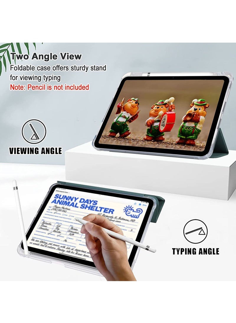 كابتن تيك جراب يناسب جهاز iPad الجديد من الجيل العاشر 10.9 بوصة 2022 جراب iPad رفيع مزود بحامل TPU وغطاء خلفي شفاف وغطاء ذكي مع 【إيقاظ / سكون تلقائي】 【واقي شاشة】 - Image 3