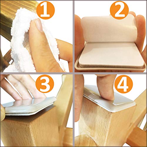 Liyic 16 Pack 2.5inch Self Stick Square Furniture Moving Sliders for Carpet 2-1/2" Self-Adhesive Furniture Slider Furniture Mover Moving Pads Moving Furniture Sliders,Self Adhesive Furniture Movers - Image 3