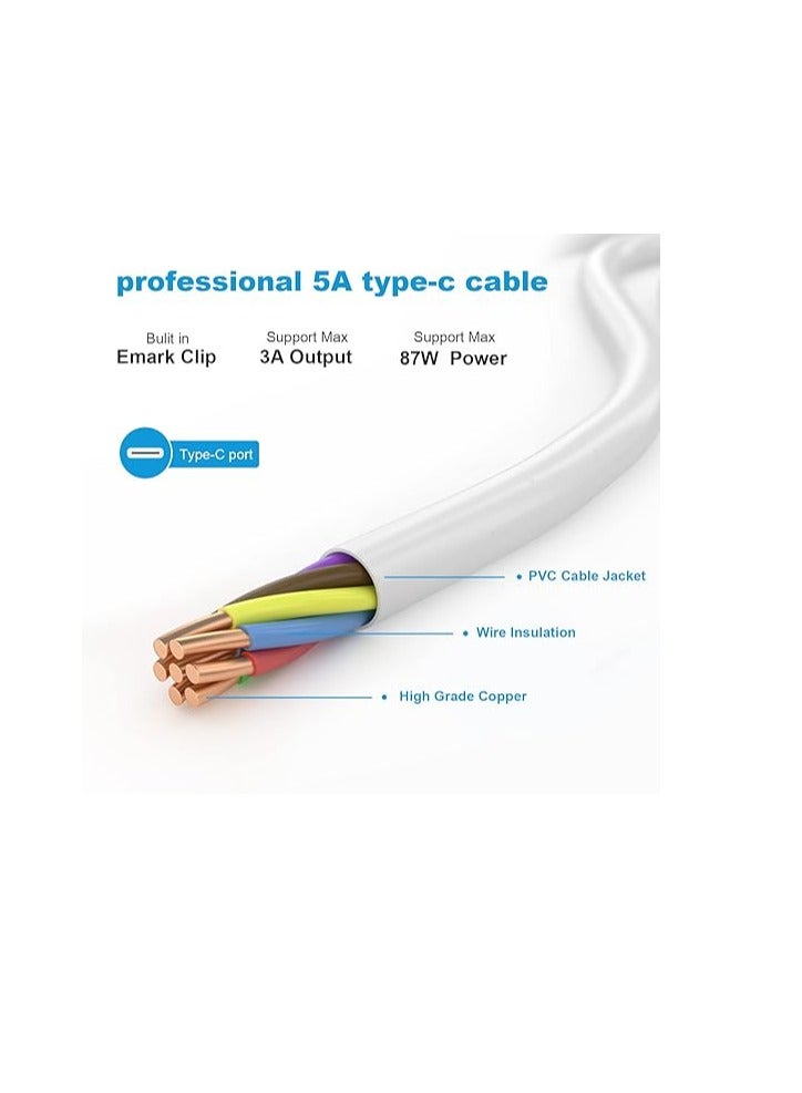 شاحن Negsaiy USB C بقدرة 87 واط لجهاز MacBook Pro مقاس 13 بوصة و15 بوصة (2016-2021) A1707 1719 A1990 A2251 A2289، محول طاقة شحن سريع بقدرة 61 واط لجهاز MacBook Air 2018 2019 2019 20 وأجهزة أخرى من النوع C (20 فولت - 4.3 أمبير) - Image 3