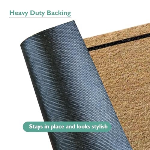 ATMAH Coir Mulberry Rectangular Tree Doormat 120x40 cm | Door Mat for Home Entrance | Anti Slip PVC Backing | Heavy Duty Coir Doormat Dirt Trapper | Indoor and Covered Outdoor | Brown - Image 3