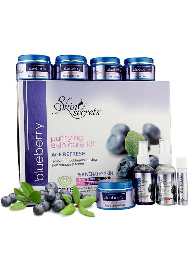 Skin Secrets Blueberry Facial Kit With Blueberry Extract For A Younger Looking Skin, 410Gm (Pack Of 8) - Image 1