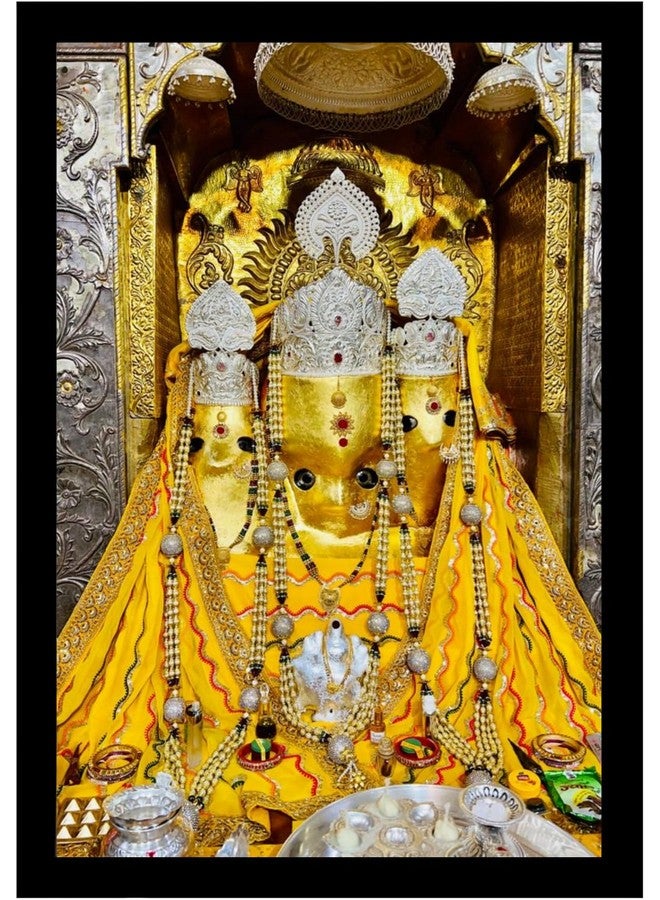 DivaFrames إطار صورة ديفا فريمز باغلاموخي ما - 10x13 بوصة لوحة إله هندوسي لجدار غرفة البوجا، معبد منزلي، ديكور فني ديني، هدية روحية للمنزل - Image 1