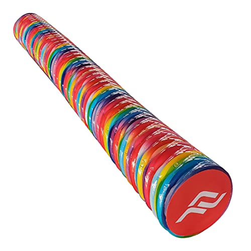 IMMERSA Jumbo Swimming Pool Noodles Premium Soft WaterBased Vinyl Coating and UV Resistant Foam Noodles for Swimming and Floating Lake Floats Pool Floats for AdultsColorful Stripes - Image 1