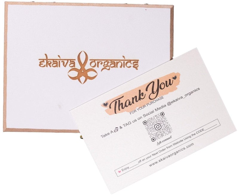 EKAIVA ORGANICS Ekaiva Organics Luxury Gift Box Deluxe Duo Box of Activated Charcoal  Divine Lotus Engineered Wooden Box with 2 Luxury Bathing Bars - Image 4