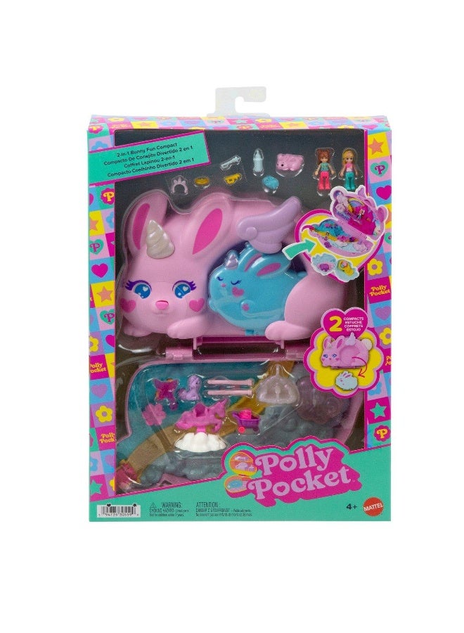 Polly Pocket حقيبة اللعب القابلة للارتداء 2 في 1 على شكل أرنب - Image 1