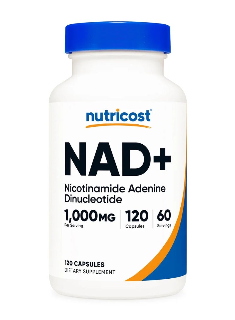 Nutricost NAD Plus + 1000 mg - 120 Capsules - 60 Servings - Image 1