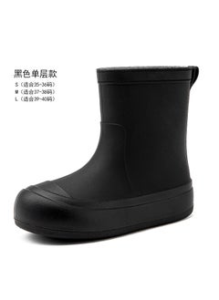 Generic Fashionable Waterproof Anti-Slip Womens Rain Boots Black 