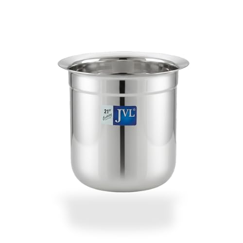 JVL Classicware Stainless Steel Gunj Multi-Purpose Storage & Serving Container with Spill-Free Pouring, Mirror Finish, Ideal Vessel for Milk, Rasam, Juices, Snacks & Cooked Food - 1.2 Litre - Image 1
