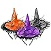 ZeeDix 3 Pcs Halloween Witch Feather Hat Headband Cute Witch Headpiece for Halloween Costume Dress up Masquerade SuppliesOrangePurpleBlack - Image 3