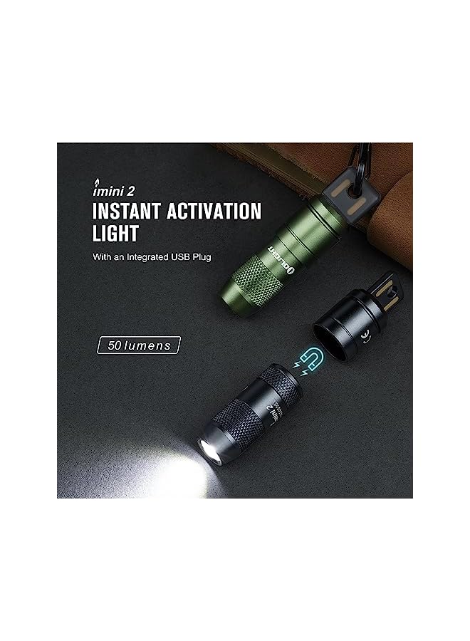 PROMASS promass IMINI 2 EDC Rechargeable Keychain Flashlight, 50 Lumens Compact and Portable Mini Light, Tiny LED Keyring Lights with Built-in Battery Ideal for Everyday Carry and Emergencies（black）  - Image 3