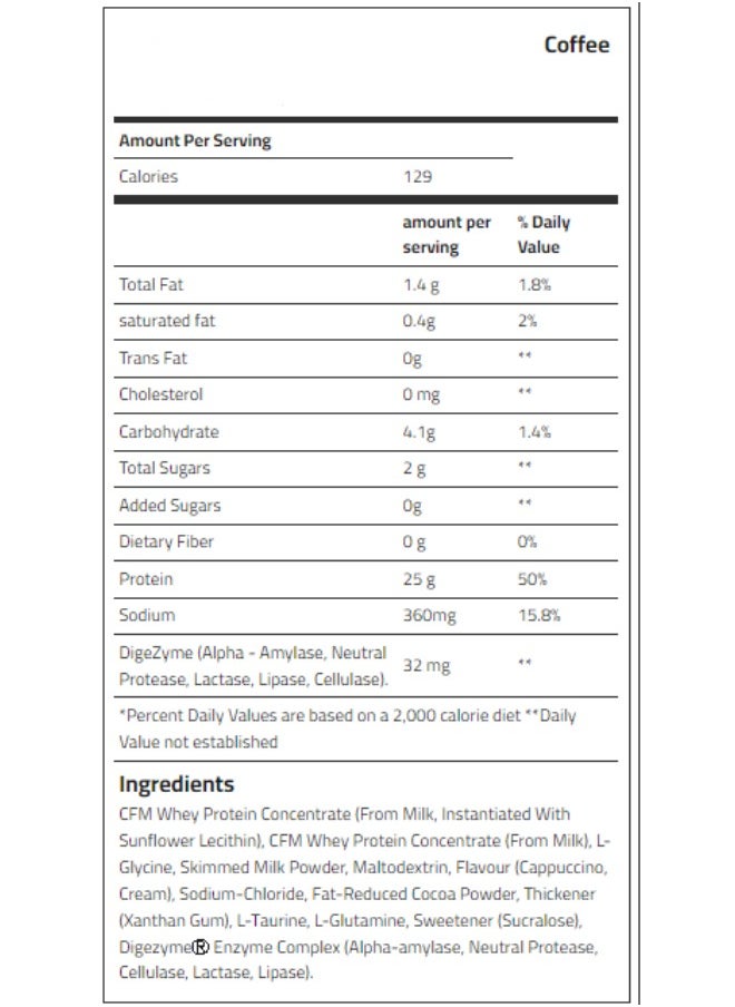 Body Builder - Body Builder Whey Protein, Coffee, 54 Servings - 1.81 Kg - Image 1