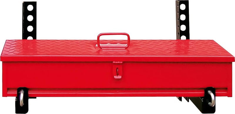 LARIN MTB28R Red 28 Tractor Metal Tool Box Heavy Duty Steel Diamond Tread Lid Univerasal mounting - Image 1