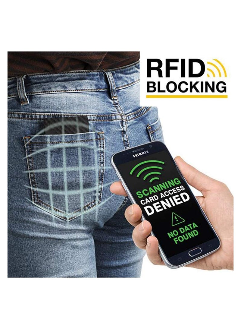 SOLARAE Metal Wallet Carbon Fiber Credit Card Holder with Metal Money Clip NFC RFID Blocking Slim Metal Wallet Purse for Men - Image 2