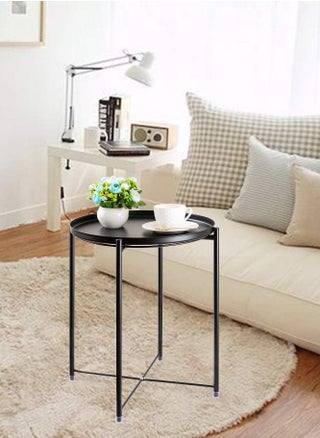 Metal Side Table End Table Small Coffee Table with Removable Tray Simple Bedside Table for Livingroom,Bedroom,Patio,Garden - pzsku/Z6836D4B715AE22CBF697Z/45/1742374055/2d587291-d449-495e-9245-a17b948cb192