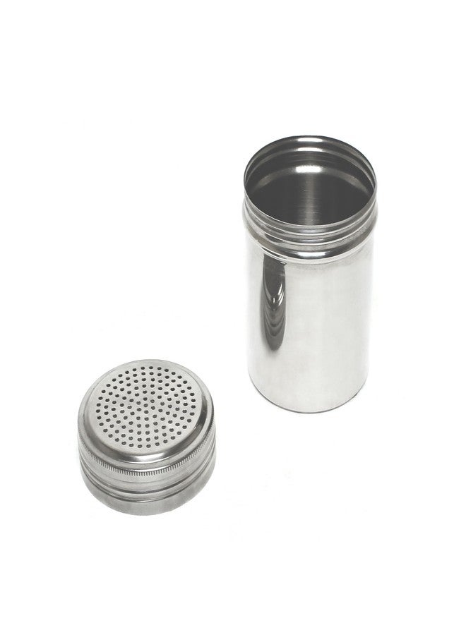 TrueCraftware- 10 oz Stainless Steel Dredge Shakers without Handle Set of 4- Seasonings Spice Shakers Cheese Shakers Chili Flakes Powder Shaker Sugar Spice Cans for Home Restaurant - Image 5
