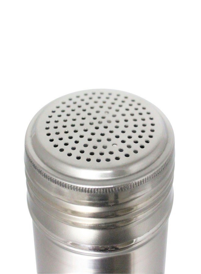 TrueCraftware- 10 oz Stainless Steel Dredge Shakers without Handle Set of 4- Seasonings Spice Shakers Cheese Shakers Chili Flakes Powder Shaker Sugar Spice Cans for Home Restaurant - Image 4