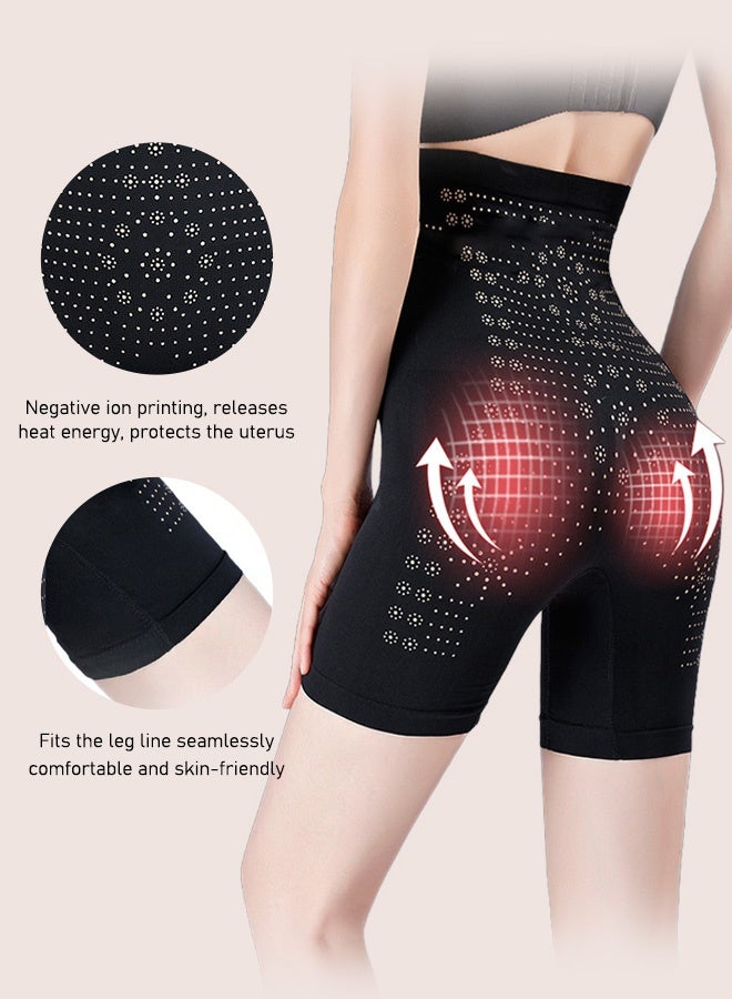 شورت نسائي عالي الخصر لتشكيل الجسم، شورت رياضي لرفع المؤخرة وتنحيفها، مناسب للصالة الرياضية واليوغا والمنزل، ملابس نسائية لتشكيل الجسم بدون لف، مشد للبطن/مشد للأرداف، شورت عالي الخصر لتنحيف الفخذين، بنطلون أسود بيج للتحكم في البطن ورفع المؤخرة. - Image 2