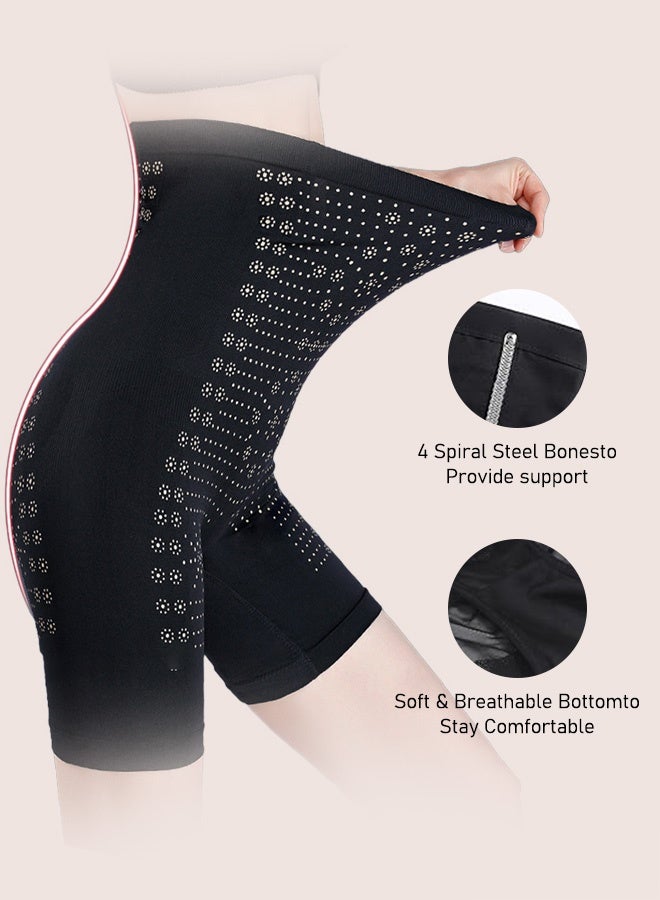 شورت نسائي عالي الخصر لتشكيل الجسم، شورت رياضي لرفع المؤخرة وتنحيفها، مناسب للصالة الرياضية واليوغا والمنزل، ملابس نسائية لتشكيل الجسم بدون لف، مشد للبطن/مشد للأرداف، شورت عالي الخصر لتنحيف الفخذين، بنطلون أسود بيج للتحكم في البطن ورفع المؤخرة. - Image 3