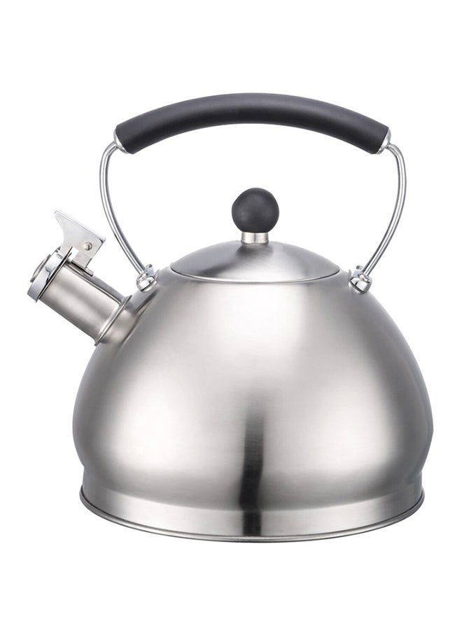 PARFAIT Durable High Quality Stainless Steel Whistling Kettle Silver and Black 2.7 L PK-W032 