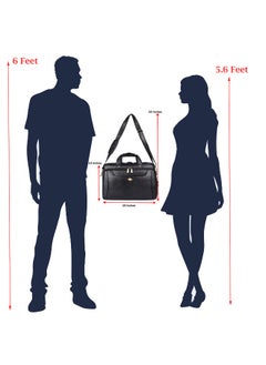 LAVERI LEATHER LAVERI Laptop Bag for Men - Leather Messenger Bag for Office - Fits up to 15 Inch Laptop - Shoulder Bag with Multiple Compartments - Executive Leather Bag for Work/Travel/Casual  - 2818  - Image 3