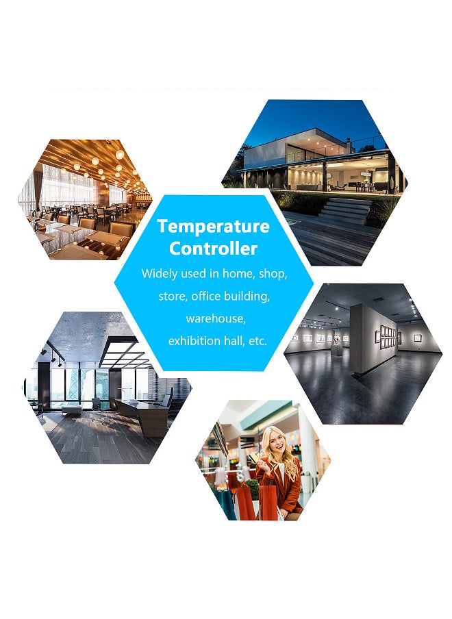 Generic - Programmable Smart Digital Thermostat Room Temperature Controller with LED Touchscreen WiFi Connection Replacement for Google Home Alexa Home Market Factory School Office Hotel Gas Boiler Heating - Image 1