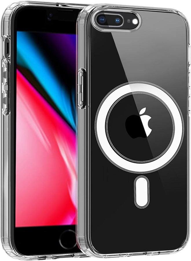 Magsafe Case for iPhone 7 Plus/8 Plus Magsafe Clear Cover Magnetic Wireless Charging Support, Shockproof Protection, Scratch-Resistant for iPhone 7 Plus/8 Plus - Clear - Image 1