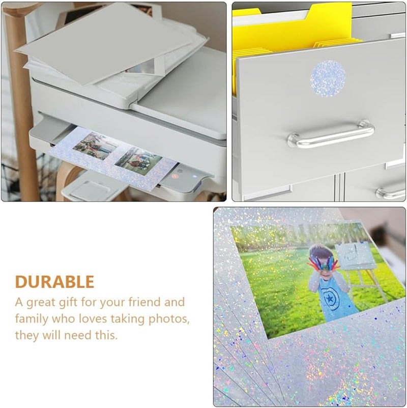 5 أوراق ورق صور لامع عاكس للطابعة النافثة للحبر للاستخدام المنزلي والمكتبي والمدرسي - Image 4