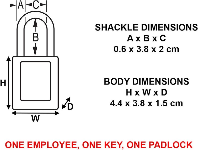 Master Lock 410GRN Thermoplastic Safety Padlock with Key, Green - Image 5