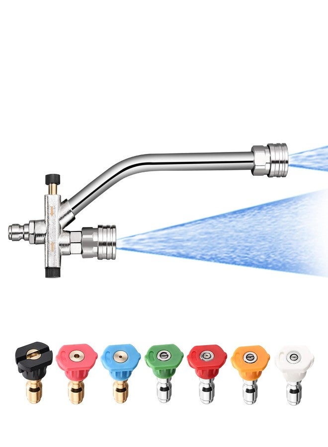 Balabulala Foam Cannon Dual Connector Accessory,Pressure Washer Double Tip Attachment for Foam Blaster with 7 Power Washer Sprayer Nozzles, 1/4" Quick Connect, 3600 PSI - Image 1
