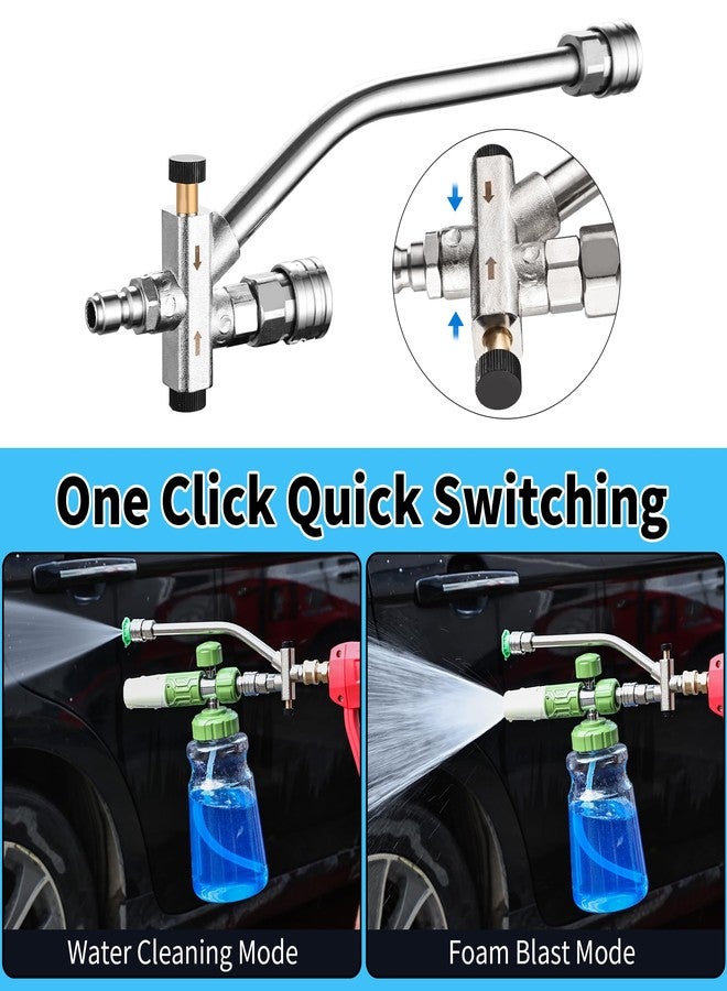 Balabulala Foam Cannon Dual Connector Accessory,Pressure Washer Double Tip Attachment for Foam Blaster with 7 Power Washer Sprayer Nozzles, 1/4" Quick Connect, 3600 PSI - Image 3