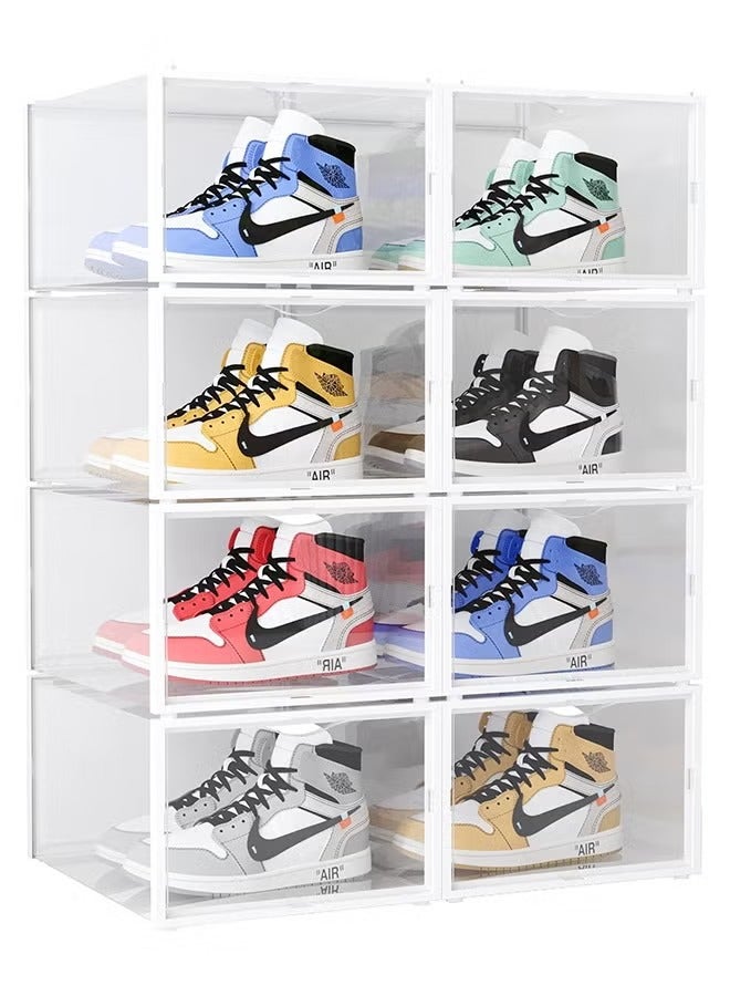 GoldenLike Shoe Box Shoe Organizer for Closet Clear Plastic Stackable ...