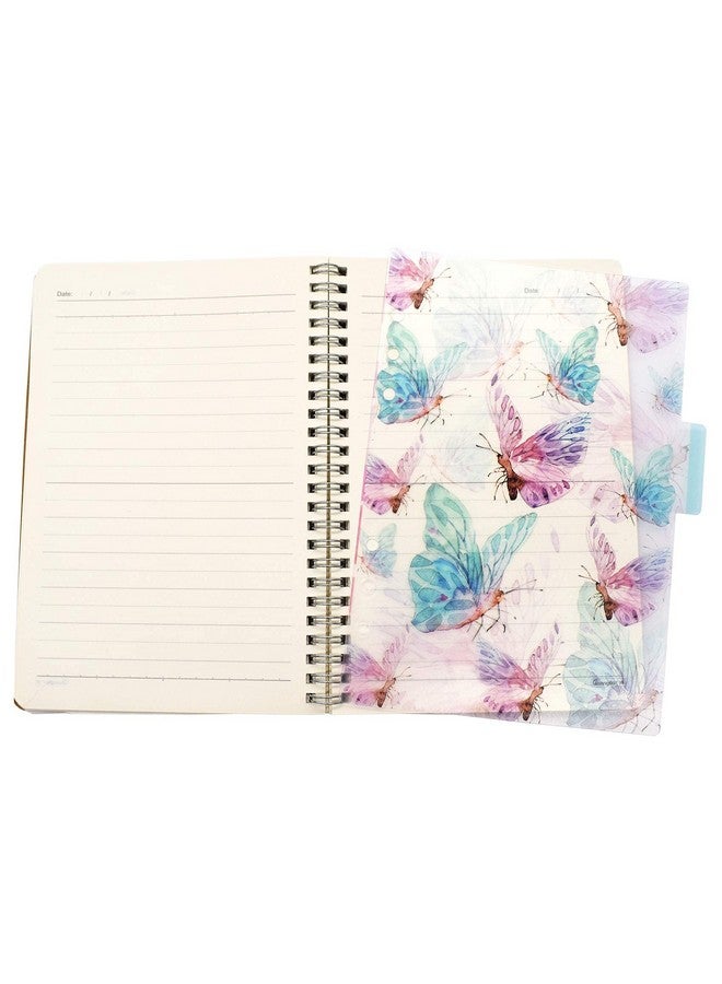 AUEAR 12 Pack A5 Binder Index Dividers Plastic Insertable Index Tab Binder Dividers Translucent For 6Ring Planner Cards Notebook Travel Diary Journal (Floral Series Design)  - Image 3