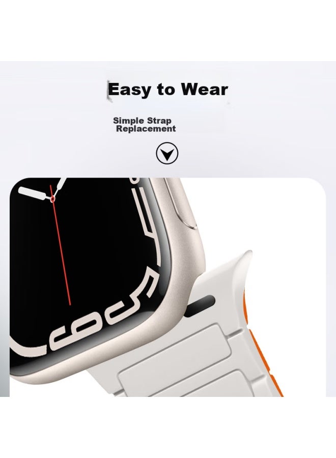 Bho Compatible Apple Watch Band, Magnetic Strap For Apple Watch S11/s10/se3, Iwatch S9/8/7/6/ultra3/2nd Generation, Double-sided Contrasting Color Silicone Band - Image 4