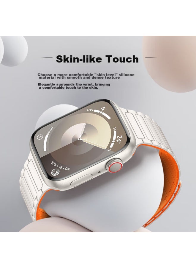 Bho Compatible Apple Watch Band, Magnetic Strap For Apple Watch S11/s10/se3, Iwatch S9/8/7/6/ultra3/2nd Generation, Double-sided Contrasting Color Silicone Band - Image 5