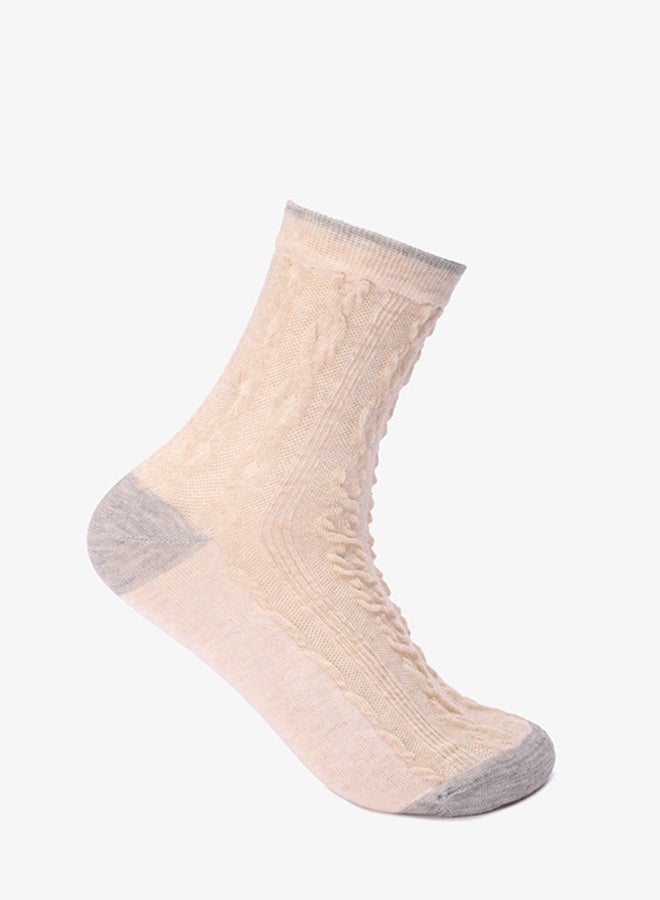 Carina Cable Knit Long Socks - 3 Pairs - Image 3