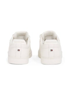 TOMMY HILFIGER Women's Icon Court Trainers - Leather, White  - Image 3